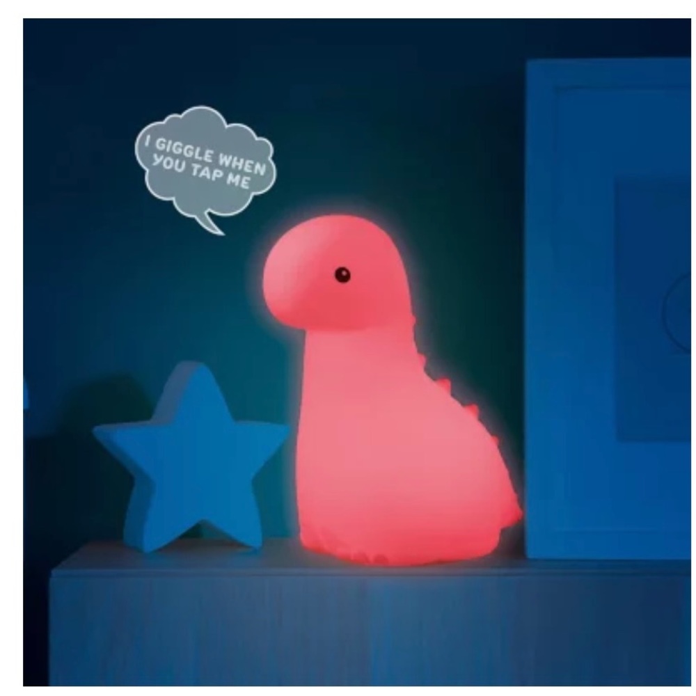 Globe Dinosaur Duo Multicolor Changing LED Silicone Night Light- giggles !!!